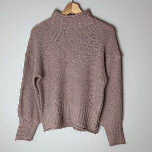 Pink Rose Turtleneck Sweater Small